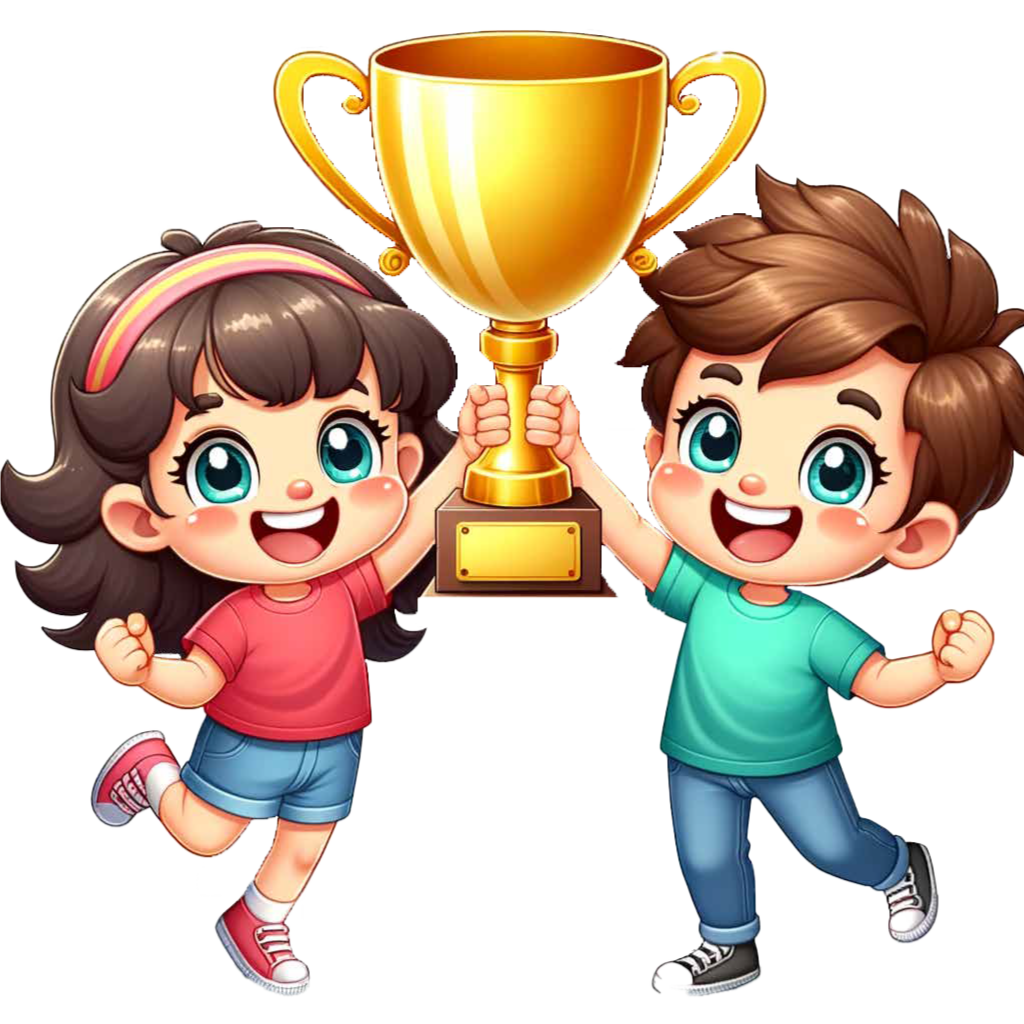 Trophy with children
